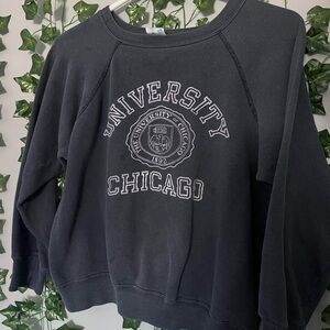 Vintage 80’s Champion University of Chicago Crewneck Sweatshirt Kids RARE Navy